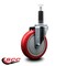Service Caster 5'' Red Poly Wheel Swivel 1'' Expanding Stem Caster SCC-EX20S514-PPUB-RED-1 - alternate 4